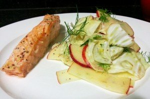 Lemon Pepper Salmon with Apple and Fennel Salad